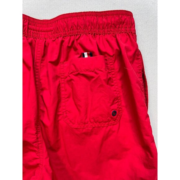 Tommy Hilfiger Men's Swimsuit Trunks Shorts Size M Apple Red Mesh Liner Pockets - Picture 13 of 13